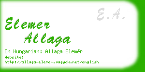 elemer allaga business card